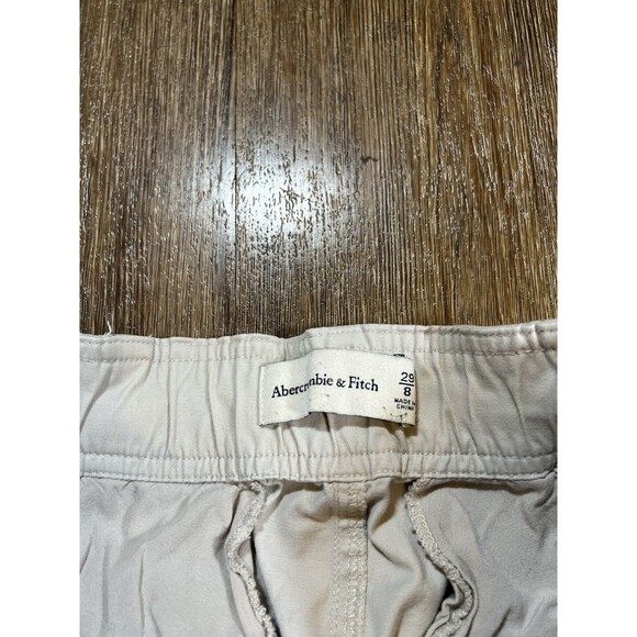 Abercrombie Fitch High Rise Wide Leg Cargo Pants Size 29 Boho Y2K Barrel White - Picture 5 of 9